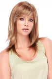 Young woman with hair loss is wearing a light weight Angelique large cap wig by Jon Renau 