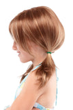 Girl with hair loss wearing her long layered synthetic Ashley wig from Fascinations 