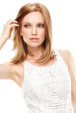 Model with hair loss showing the Elle Synthetic wig from Fascinations 