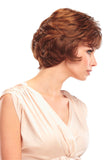 Lady with balding showing her Gwen wig  with rounded layers from Fascinations 