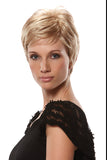 Model with thinning hair wearing a short style Mono Simplicity wig by Jon Renau  