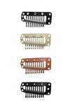 Snap lock clips for wigs and hair pieces