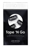 Black and white Tape and Go packaging 