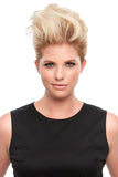 Woman with thinning hair  wearing a Top This hair topper in 12 inches in the colour 12FS8