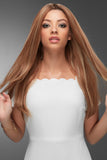 Stylish woman with hair loss showing her long brunette Blair wig by Jon Renau 