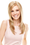 Happy woman with hair loss wearing her long length Courtney wig by Jon Renau 