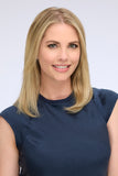 Smiling woman with shoulder length hair adding length by wearing the Easipieces clip in extensions 