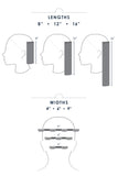 Diagram showing the different lengths of the Easipieces clip in extensions by Jon Renau Cape Town 