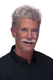 Man with balding wearing a grey synthetic JJ Mens Wig by Jon Renau 