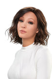 Woman with advanced hair loss wearing the January Petite wig in the Smartlace collection