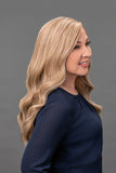 Happy woman with thinning hair wearing Chantal Remy Human hair wig in the shade EU12FS12