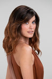 Side prodile of the brown Heidi Cascading Wig Colour by Jon Renau South Africa