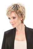Woman with hair loss wearing the Ruby Short Lace Front Wig 