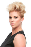 Lady with thinning hair wearing a Top This 12 inch topper by Jon Renau from Fascinations wigs 