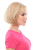 Young woman with fine hair is adding volume by wearing the Top This in 8 inches by Jon Renau 