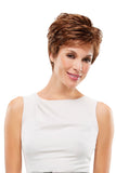 Woman with hair loss wearing a wig by Jon Renau in the style called Kris 