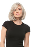 Female with hair loss wearing a bob style synthetic Kristi wig with smartlace technology 