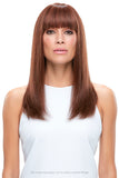 Female with progressive hair loss wearing a brunette Lea Remy human hair wig from Fascinations 