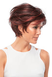 Woman with Balding showing the Mariska wig with Smartlace technology 