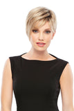 Woman with hair loss wearing a short style Natalie Petite wig by Jon Renau 