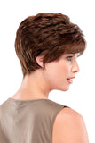 Woman with hair fall covering her head with the Bree Petite wig in the O'solite range 