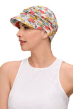 Lady with hair fall is showing the Softie Cap from Fascinations 