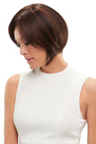 Woman with progressive stage hair loss is wearing her Victoria bob style Smartlace wig 