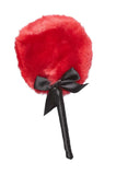 Red and Black Wig Wand that reduces shine on alternative hairpieces