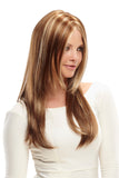 Young lady with balding wearing a long layered Zara synthetic wig 