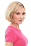 Young female with fine hair waering the Top This 8 inch Hair topper