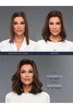 Woman with fine hair showing how she looks when styling her 8 inch Easipieces clip in extensions 