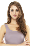 Woman wearing the 18 inch Easivolume Remy human hair clip in extensions from Fascinations 